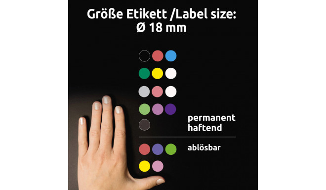 Kleebisetikett AVERY Zweckform Q18mm sinine 96tk (3005)