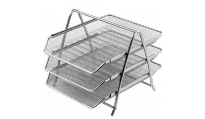 Document drawer A4 3-part metal silver FORPUS