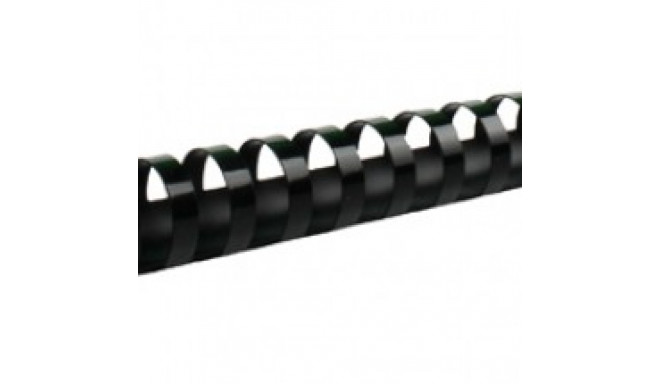 Binding spiral 22mm plastic black 170-le lehele