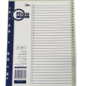 Register tabs A4 31-1 gray plastic FORPUS