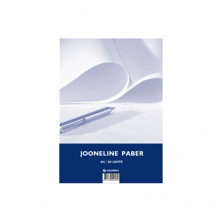 Tarbepaber A4 jooneline, 100l 60g/m2 lahtised lehed kilesse pakitud