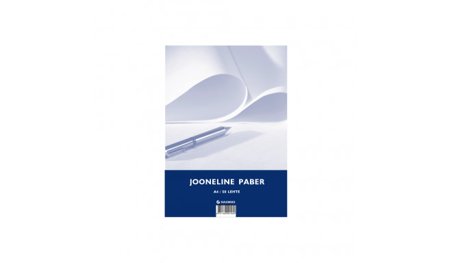 Tarbepaber A4 jooneline, 100l 60g/m2 lahtised lehed kilesse pakitud