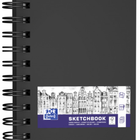 Eskiisiplokk A6 Oxford, 100g 80 lehte, spiraal