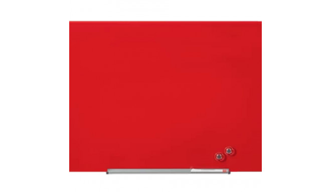 Klaastahvel NOBO Impression Pro Widescreen Glass Red 45" 1000x560mm punane, kaasas marker, 2 klaasta