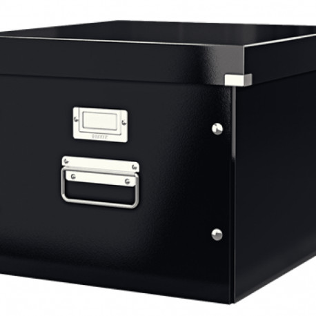 Rippkaantekarp kokkupandav Leitz 357x285x367mm, 15-le kaanele,must lam.kartong