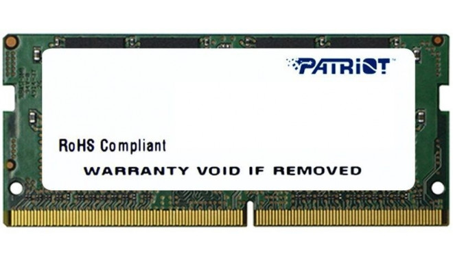 Patriot Memory 8GB DDR4 2400MHz mälumoodul 1 x 8 GB