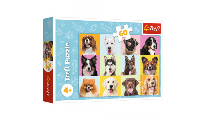 TREFL Puzzle Puppies, 60 pcs
