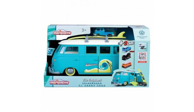 Набор машинок Majorette Volkswagen T1 Carry Case Синий