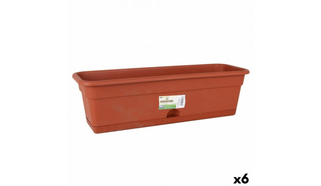 Alusega Lillepott Dem Greentime Ristkülikukujuline Pruun 60 x 20 x 17,3 cm (6 Ühikut)