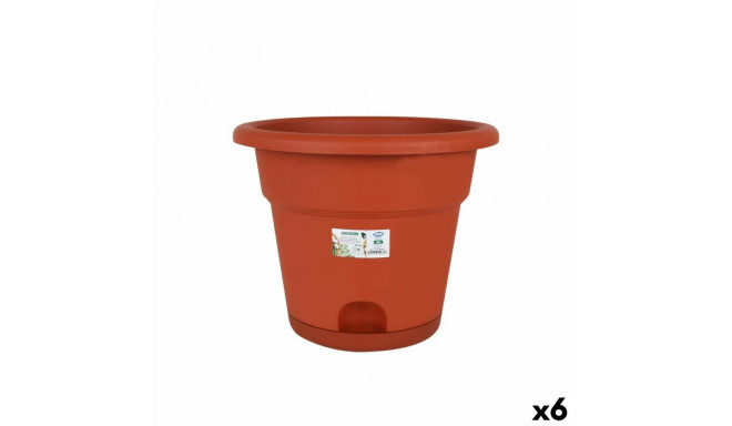 Flower Pot with Dish Dem Greentime Brown ø 35 x 28,5 cm (6 Units)