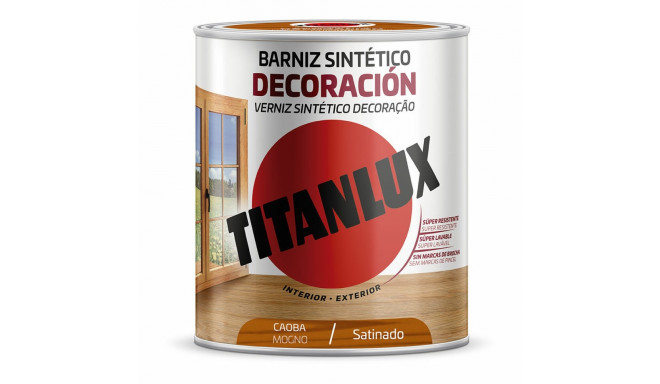 Синтетический лак Titanlux m11100434 Декор сатин Красное дерево 750 ml