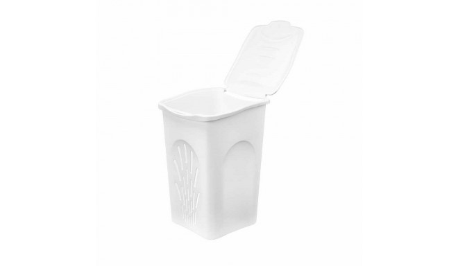 Laundry basket Stefanplast 70130 70130 White Plastic 50 L 37 x 56 x 39 cm (6 Units)