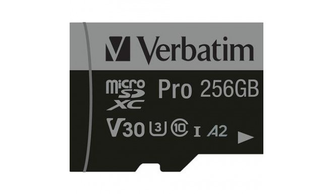 Verbatim Pro U3 256GB Micro SDXC Card