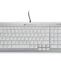 BakkerElkhuizen UltraBoard 960 Standard Compact keyboard USB QWERTZ Swiss Silver, White