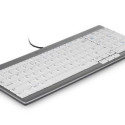BakkerElkhuizen UltraBoard 960 Standard Compact keyboard USB QWERTZ Swiss Silver, White