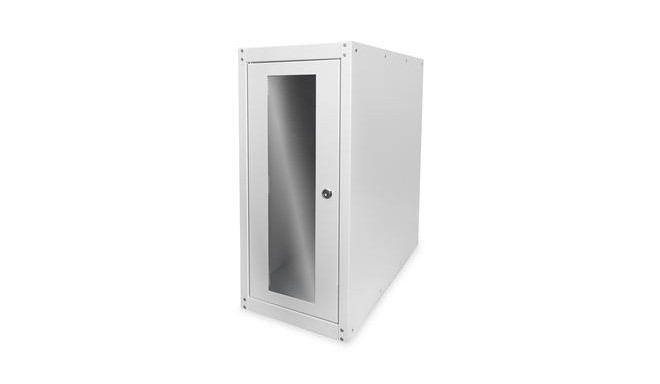 Digitus Computer housing with glass door, rolling, lockable, with ventilation slits