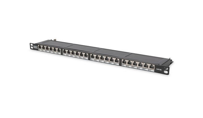 Digitus CAT 6, Class E High Density Patch Panel, shielded, black