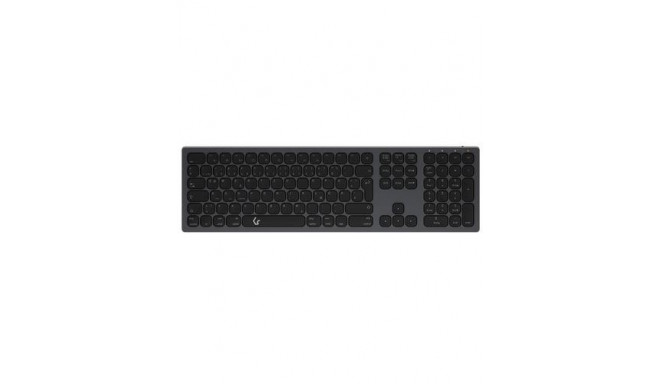 KeySonic KSK-8023BTRF keyboard Universal Bluetooth QWERTZ German Anthracite, Black