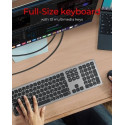 KeySonic KSK-8023BTRF keyboard Bluetooth QWERTZ German Anthracite, Black