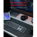KeySonic KSK-8023BTRF keyboard Bluetooth QWERTZ German Anthracite, Black