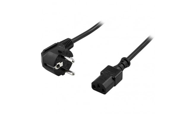 Deltaco DEL-109 power cable Black 2 m CEE7/7 C13 coupler