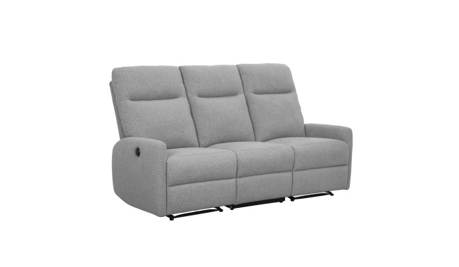 Recliner sofa KATY 3-seater, electric, lighy grey