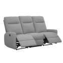 Recliner sofa KATY 3-seater, electric, lighy grey