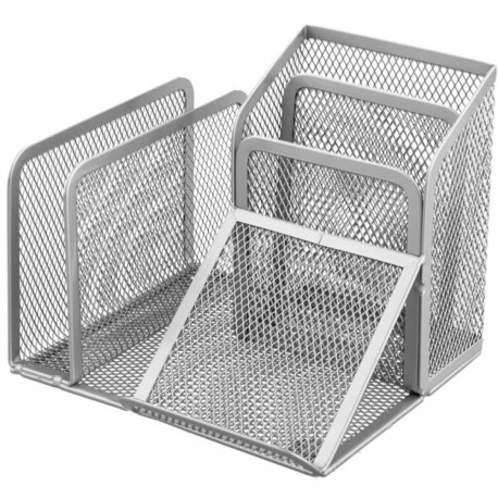 Kirjatarvete alus WEDO OFFICE 15.8 x 14.5 x 13.5 cm,hõbe metallvõrk