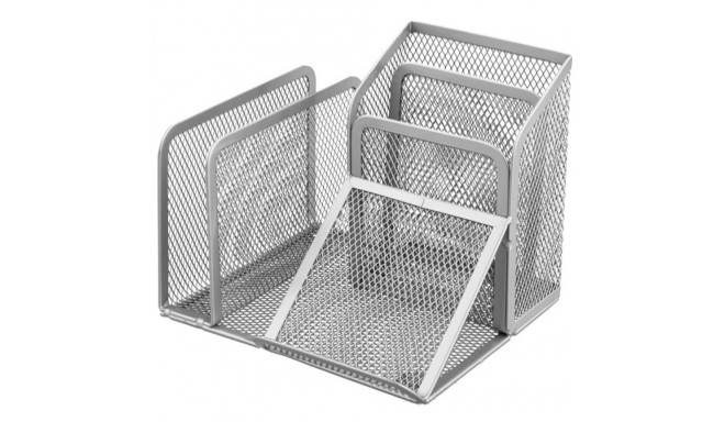 Kirjatarvete alus WEDO OFFICE 15.8 x 14.5 x 13.5 cm,hõbe metallvõrk