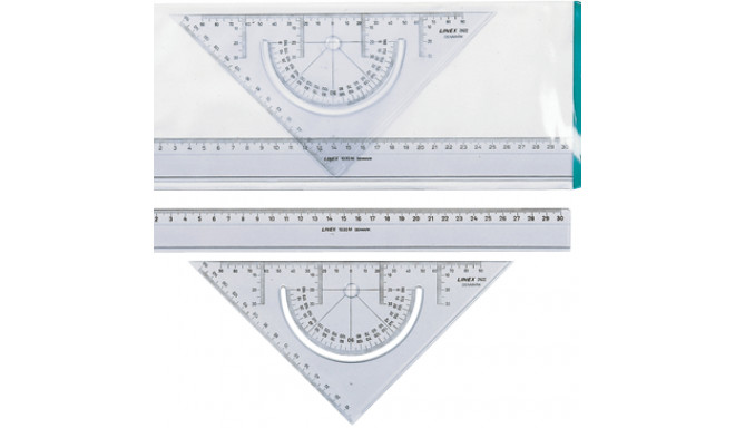 Joonlaud koolikomplekt Linex Coll-2602(joonlaud30cm,mall-kolmnurk45¤)
