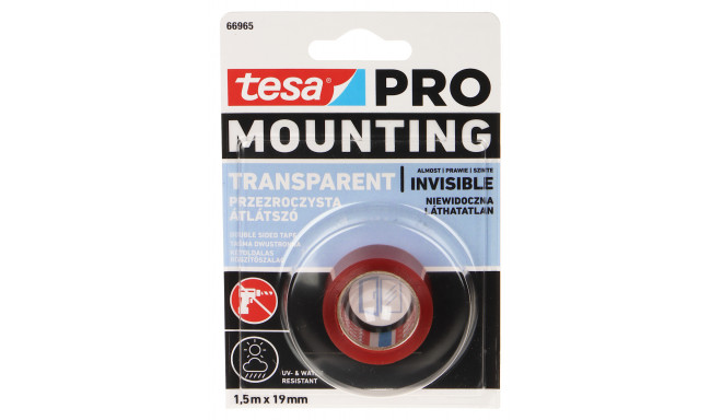 Double-sided mounting tape MOUNTING-PRO/TRANSPARENT/1.5X19 TESA