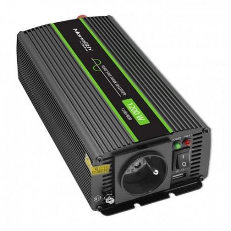 Qoltec Monolith toiteadapter/inverter Auto 1200 W Must