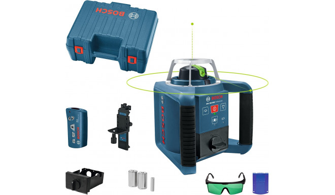 Bosch rotation laser GRL 300 HVG Professional, with holder (blue, case, green laser line)