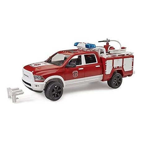 Bruder RAM 2500 fire engine with light and sound, model vehicle