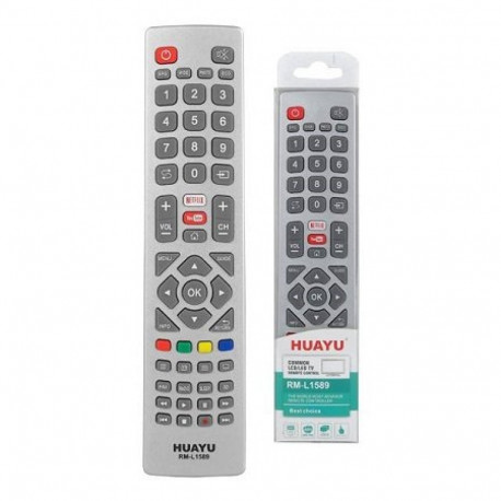 HQ LXP1589 SHARP TV remote control LCD / LED / RM-L1589 Netflix / Youtube / Black