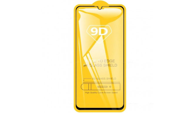 RoGer Full Face 9D Tempered Glass Aizsargstikls Pilnam Ekrānam Samsung Galaxy A02S Melns