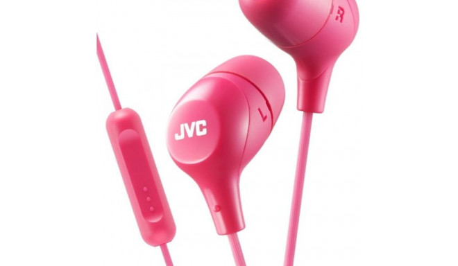 JVC HA-FX38M-P-E Marshmallow Austiņas ar Mikrofonu un vadības pulti Rozā