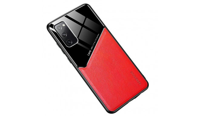 Mocco Lens Leather Back Case Aizmugurējais Ādas Apvalks Priekš Apple iPhone 12 Pro Sarkans