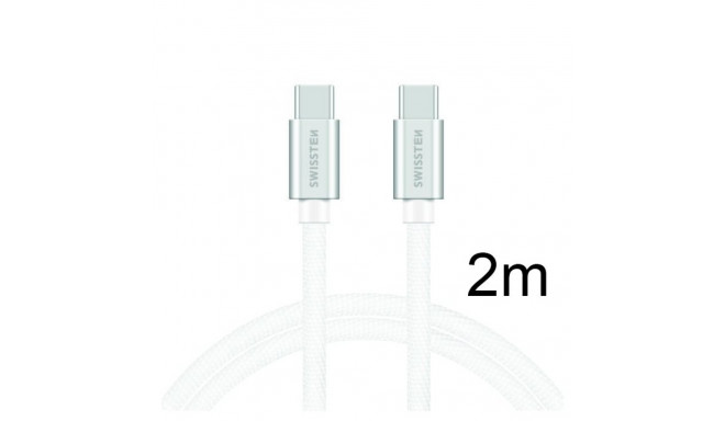 Swissten Textile Universal Quick Charge 3.0 USB-C to USB-C Data and Charging Cable 2m