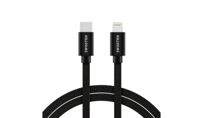 Swissten Textile Universal Quick Charge 3.1 USB-C to Lightning Data and Charging Cable 2m