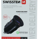 Swissten Metāla Auto Lādētājs ar Power Delivery USB-C + Quick Charge 3.0 / 36W Mobīlajiem telefoniem