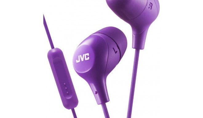 JVC HA-FX38M-P-E Marshmallow Headphones with remote & microphone Violet