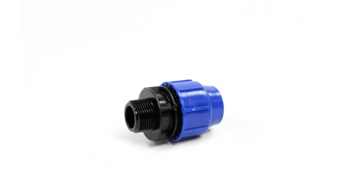 MALE ADAPTOR Ø40X11/4 PERLA BLUE