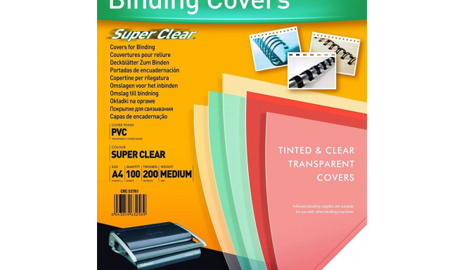 Binding film FELLOWES A3, 200mic bright transparent 100 sheets