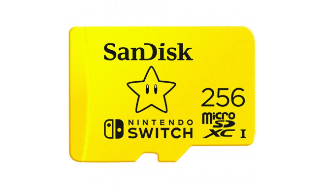 SanDisk microSDXC card for Nintendo Switch 256GB, up to 100MB/s Read, 60MB/s Write, U3, C10, A1, UHS