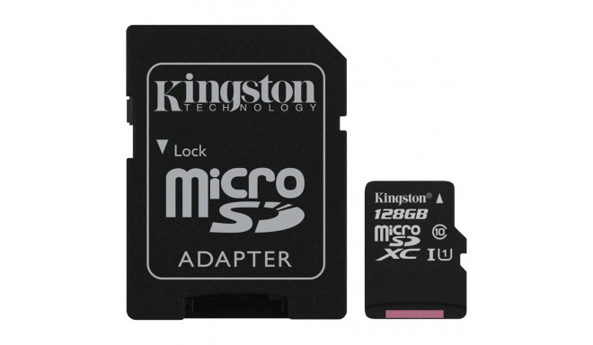 Kingston 128GB micSDXC Canvas Select Plus 100R A1 C10 Card + ADP