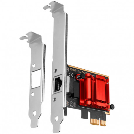 PCI-Express network card with 2.5 Gbit/s transmission rate and PXE support.