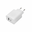 Maxlife MXTC-06 PD QC charger 1x USB-C 1x USB 30W white