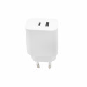 Maxlife MXTC-06 PD QC charger 1x USB-C 1x USB 30W white