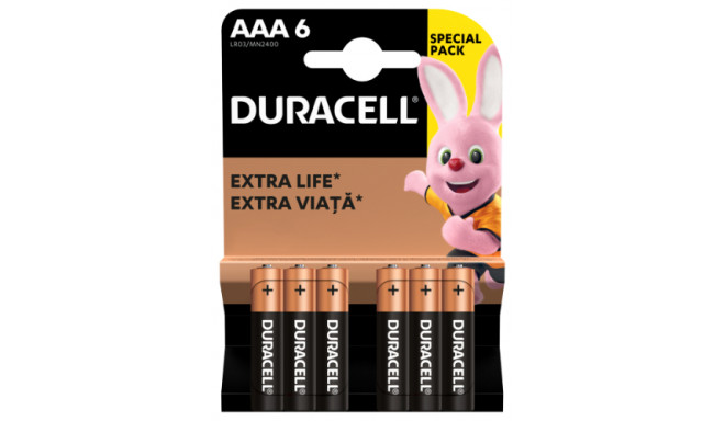 Patareid DURACELL AAA, LR03, 6tk